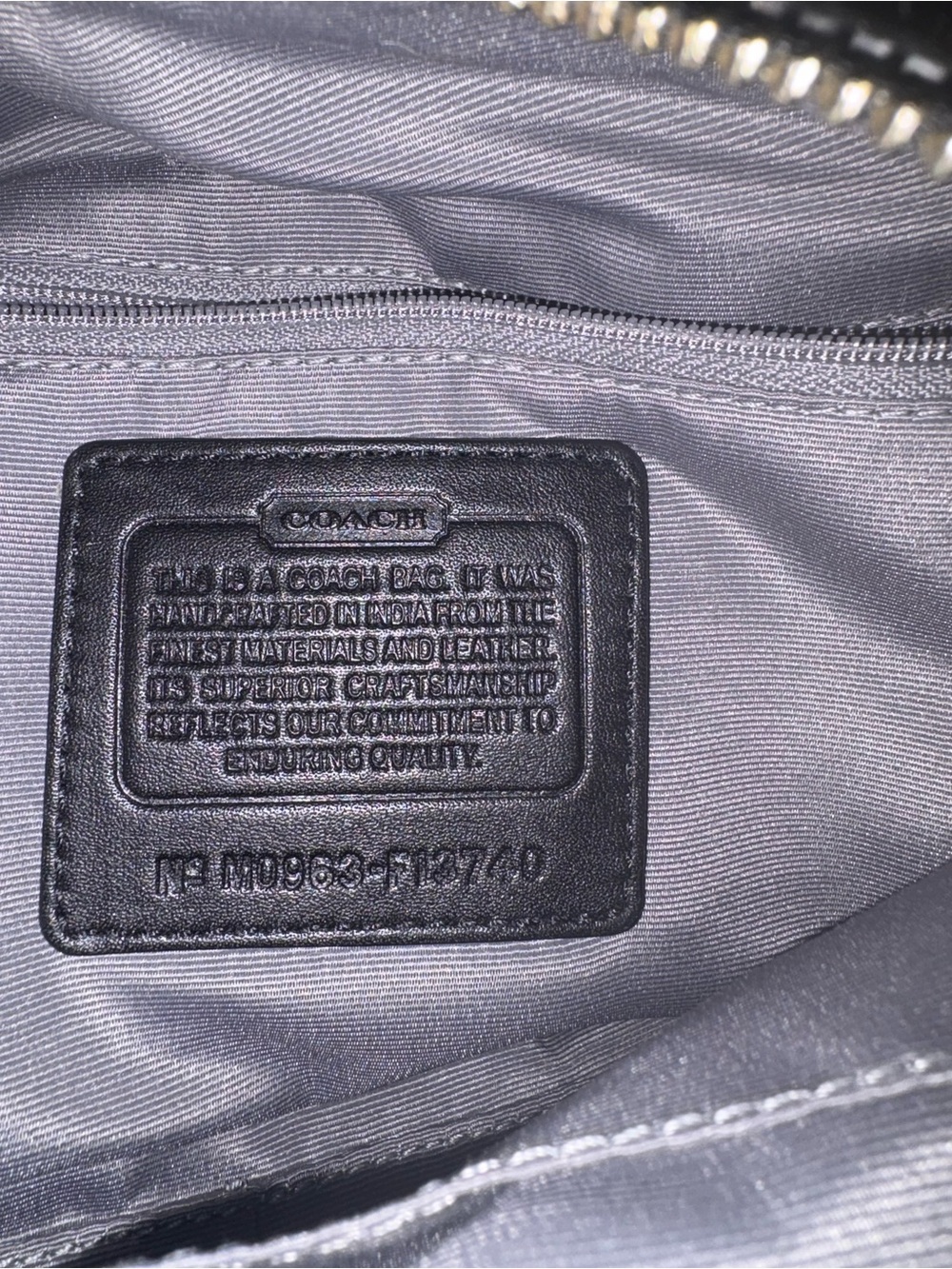 Coach Black Signature Canvas Shoulder Bag with Leather Trim - Picture 3 of 3